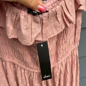 Pink Ruffled Dress by Akaiv